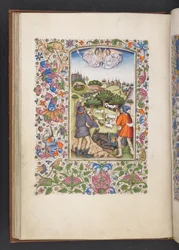 Lägg till MS 50004 f.32v Annunciation to the Shepherds, från en 
