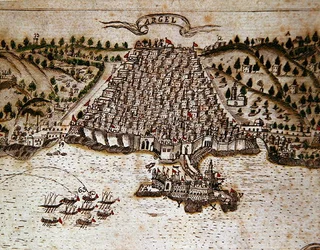 Alger (penna & bläck och akvarell på papper) (detalj av 268751)