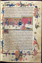 Bankett given av fader Martell för James I (1208-76) i Tarragona 1228 där erövringen av Balearerna överenskoms, från 
