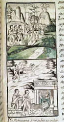 Codex om erövringen av Mexiko: Montezumas, eller Moctezuma II Aztekernas kejsares sändebud möter spanjorerna