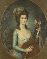 Lady spelar gitarr