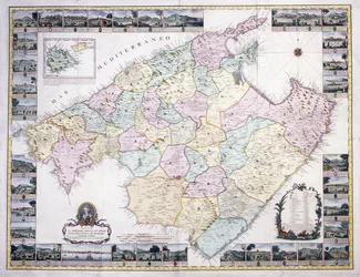 Karta över ön Mallorca, 1785