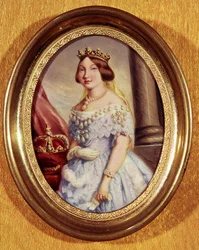 Miniatyrporträtt av drottning Isabella II (1830-1904)