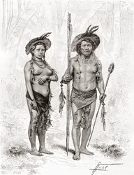 Indianer från Rio Branco, Sydamerika