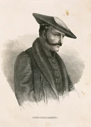 Porträtt av Tomas ZUMALACARREGUI (1788-1835), karaktär från den spanska kampanjen eller frihetskriget och första carlistkriget (gravyr)