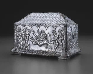 Relikvieskrin av Saints Adrian och Natalia, ca 1150 (silver & ekkärna)