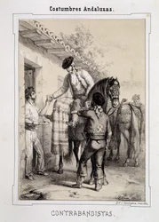 Smugglare, "" Andalusian Costumes"" av D Antonio Chaman