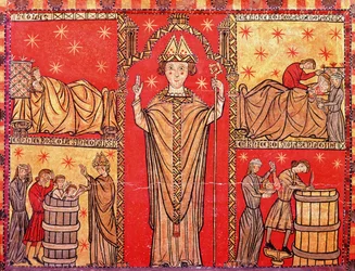 St. Nicholas of Bari (tempera på panel)