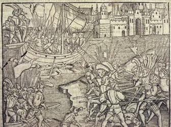 Erövringen av Peru, illustration från 