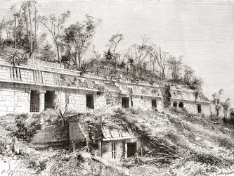 Maskpalatset eller Codz Bajspalats, Kabah, Yucatán, Mexiko