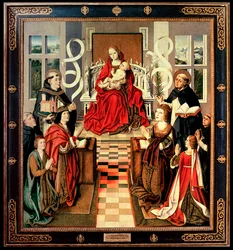 The Virgin of the Catholic Kings, ca 1490 (olja på panel) (se 161527 och 3947 för detaljer)