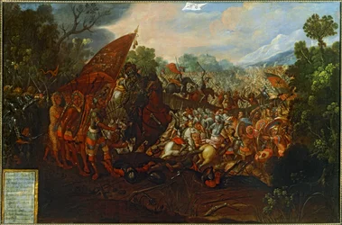 Erövringen av Mexiko (olja på duk)