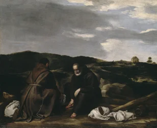 Två munkar i ett landskap, c.1645