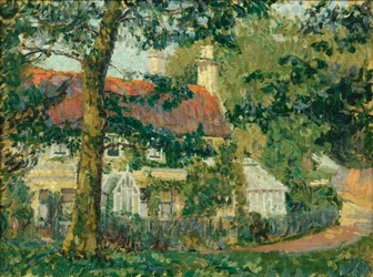 En stuga med rött tak, Somerset, 1909-10