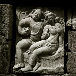 Isurumuniya älskare, 6th Century, Gupta stil carving