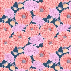 Dahlia hero mönster färgläggning 2, 2020 (blyerts  digitalt)