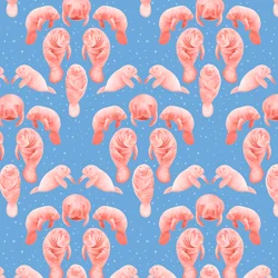 Manatee-mönster, 2023 (grafitpenna  digital)