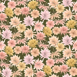 Mojave Desert Blooms-mönster, 2021 (grafitpenna  digital)