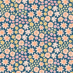 Mönster av vilda blommor i Mojaveöknen, 2021 (grafitpenna  digital)