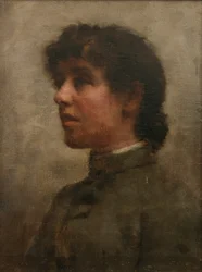 Porträtt av Elizabeth Forbes, konstnärens fru