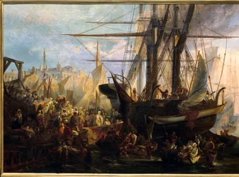 Embarking of Abd El Kader (Abd El-Kader, algerisk politiker och filosof