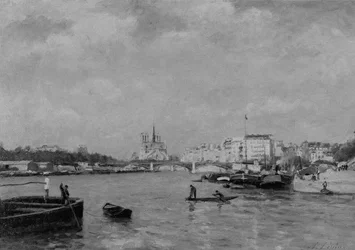 Utsikt över Seine, Paris