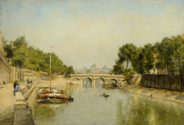 The Banks of the Seine in Spring (olja på duk)