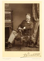 Sir Francesco Paolo Tosti (1847-1916), sångkompositör, porträttfotografi