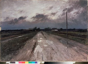 Höst. Målning av Stanislav Yulianovich Zhukovsky (Zhukovsky) (1873-1944), olja på duk