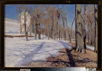 Naturens återupplivande. Målning av Stanislav Yulianovich Zhukovsky (Zhukovsky) (1873-1944), olja på duk