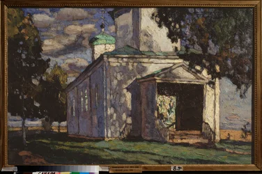 En sommardag. Målning av Stanislav Yulianovich Zhukovsky (Zhukovsky) (1873-1944), olja på duk