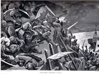 Crusaders Storming Nicaea, illustration från 