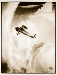 Träffade. flygning, illustration från "Flying Memories" av John Hamilton