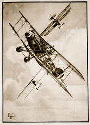 The Bristol Fighter, illustration från "Flying Memories" av John Hamilton