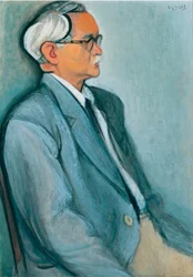 Porträtt av Abe Yoshishige