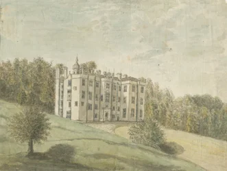 Beaudesert Hall and Park: akvarellmålning, nd [1762-1802]