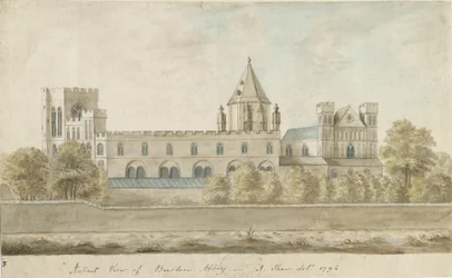 Burton-upon-Trent Abbey: akvarellmålning, 1794