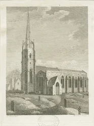 Clifton Campville Church: gravyr, nd [c 1790] (tryck)