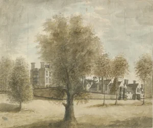 Drayton Bassett - "Drayton Manor": akvarellmålning, nd [1789-1793]