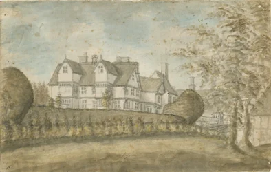 Eccleshall - Biana Hall: akvarellmålning, nd [1795]