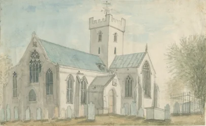 Leigh Church: akvarellmålning och [c 1795]