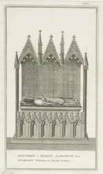 Lichfield Cathedral - Monument till biskop Langton: gravyr, nd [1762-1798] (tryck)