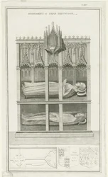 Lichfield Cathedral - Monument till Dean Heywood: gravyr, nd [1762-1798] (tryck)