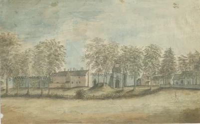 Rushall Castle/Hall: akvarellmålning, nd [1791]