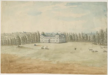 Sandwell Park - Hall: akvarellmålning, nd [1762-1798]