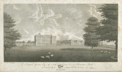 Shenstone Park - Hall: gravyr och [sent 1700-tal] (tryck)