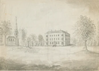Thorpe Constantine Church and Hall: ritning med blyerts och tvätt, nd [1762-1802]