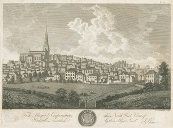Walsall Town - North West View: gravyr, nd [c 1798]