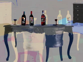 Konstfullt vinbord