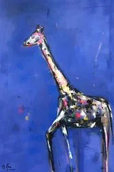 Färgglad abstrakt giraff